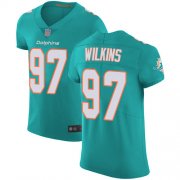 Wholesale Cheap Nike Dolphins #97 Christian Wilkins Aqua Green Team Color Men's Stitched NFL Vapor Untouchable Elite Jersey