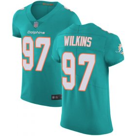 Wholesale Cheap Nike Dolphins #97 Christian Wilkins Aqua Green Team Color Men\'s Stitched NFL Vapor Untouchable Elite Jersey