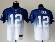 Wholesale Cheap Nike Colts #12 Andrew Luck Royal Blue/White Men's Stitched NFL Elite Fadeaway Fashion Jersey
