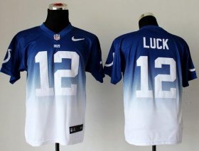 Wholesale Cheap Nike Colts #12 Andrew Luck Royal Blue/White Men\'s Stitched NFL Elite Fadeaway Fashion Jersey