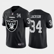 Wholesale Cheap Las Vegas Raiders #34 Bo Jackson Black Men's Nike Big Team Logo Player Vapor Limited NFL Jersey