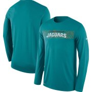 Wholesale Cheap Jacksonville Jaguars Nike Sideline Seismic Legend Long Sleeve T-Shirt Teal