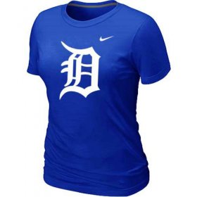 Wholesale Cheap Women\'s Detroit Tigers Heathered Nike Blue Blended T-Shirt