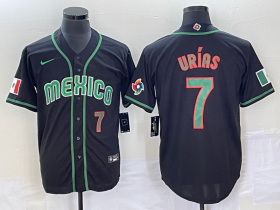Wholesale Cheap Men\'s Mexico Baseball #7 Julio Urias Number 2023 Black World Classic Stitched Jersey6