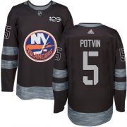 Wholesale Cheap Adidas Islanders #5 Denis Potvin Black 1917-2017 100th Anniversary Stitched NHL Jersey