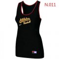 Wholesale Cheap Women's Nike Oakland Athletics Tri-Blend Racerback Stretch Tank Top Black
