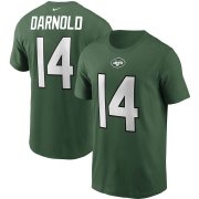Wholesale Cheap New York Jets #14 Sam Darnold Nike Team Player Name & Number T-Shirt Green