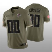 Wholesale Cheap Men's Atlanta Falcons ACTIVE PLAYER Custom 2022 Olive Salute To Service Limited Stitched Jersey