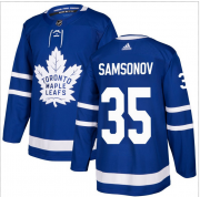Cheap Men's Toronto Maple Leafs #35 Ilya Samsonov Blue Stitched Jersey