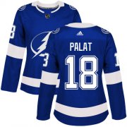 Cheap Adidas Lightning #18 Ondrej Palat Blue Home Authentic Women's Stitched NHL Jersey