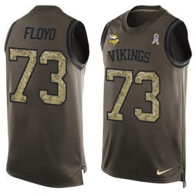 Wholesale Cheap Nike Vikings #73 Sharrif Floyd Green Men\'s Stitched NFL Limited Salute To Service Tank Top Jersey