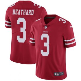 Wholesale Cheap Nike 49ers #3 C.J. Beathard Red Team Color Men\'s Stitched NFL Vapor Untouchable Limited Jersey