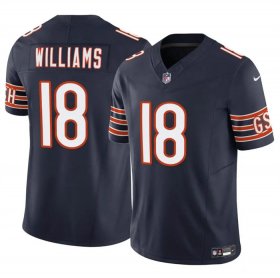 Cheap Men\'s Chicago Bears #18 Caleb Williams Navy 2024 Draft F.U.S.E. Vapor Football Stitched Jersey