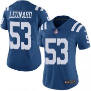Wholesale Cheap Nike Colts #53 Darius Leonard Royal Blue Women's Stitched NFL Limited Rush Jersey