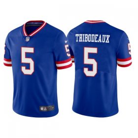 Wholesale Men\'s New York Giants #5 Kayvon Thibodeaux Royal Vapor Untouchable Limited Stitched Jersey