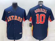 Wholesale Cheap Men's Houston Astros #10 Yuli Gurriel Navy Blue Stitched MLB Cool Base Nike Jersey
