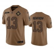 Wholesale Cheap Men's Las Vegas Raiders #13 Hunter Renfrow 2023 Brown Salute To Service Limited Football Stitched Jersey