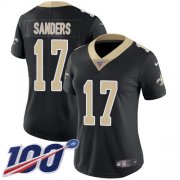 Wholesale Cheap Nike Saints #17 Emmanuel Sanders Black Team Color Women's Stitched NFL 100th Season Vapor Untouchable Limited Jersey