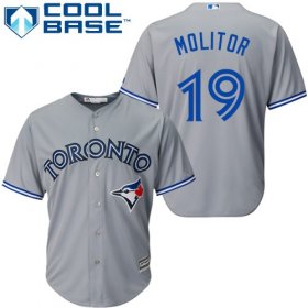 Wholesale Cheap Blue Jays #19 Paul Molitor Grey Cool Base Stitched Youth MLB Jersey