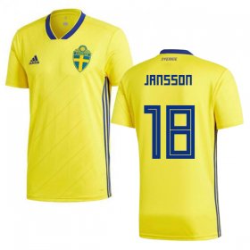 Wholesale Cheap Sweden #18 Jansson Home Soccer Country Jersey