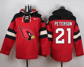 Wholesale Cheap Nike Cardinals #21 Patrick Peterson Red Player Pullover NFL Hoodie