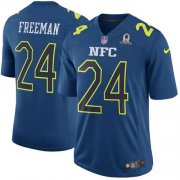 Wholesale Cheap Nike Falcons #24 Devonta Freeman Navy Men's Stitched NFL Game NFC 2017 Pro Bowl Jersey
