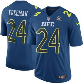 Wholesale Cheap Nike Falcons #24 Devonta Freeman Navy Men\'s Stitched NFL Game NFC 2017 Pro Bowl Jersey