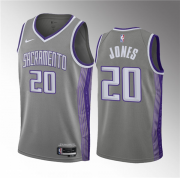 Wholesale Cheap Men's Sacramento Kings #20 Colby Jones Gray 2023 Draft City Edition Stitched Jersey