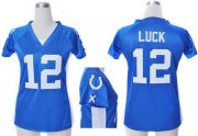 Wholesale Cheap Nike Colts #12 Andrew Luck Royal Blue Team Color Draft Him Name & Number Top Women's Stitched NFL Elite Jersey