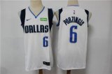 Wholesale Cheap Men's Dallas Mavericks #6 Kristaps Porzingis White Stitched NBA Jersey