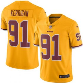 Wholesale Cheap Nike Redskins #91 Ryan Kerrigan Gold Men\'s Stitched NFL Limited Rush Jersey