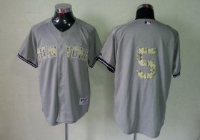 Wholesale Cheap Yankees #5 Joe DiMaggio Grey USMC Cool Base Stitched MLB Jersey