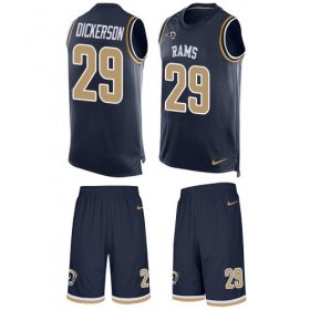 Wholesale Cheap Nike Rams #29 Eric Dickerson Navy Blue Team Color Men\'s Stitched NFL Limited Tank Top Suit Jersey