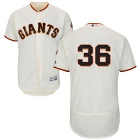 Wholesale Cheap Giants #36 Gaylord Perry Cream Flexbase Authentic Collection Stitched MLB Jersey