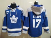 Wholesale Cheap Men's Toronto Maple Leafs #17 Wendel Clark Royal Blue Hoodie