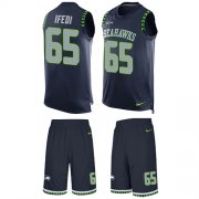 Wholesale Cheap Nike Seahawks #65 Germain Ifedi Steel Blue Team Color Men's Stitched NFL Limited Tank Top Suit Jersey