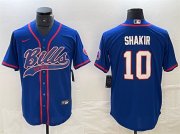 Cheap Men's Buffalo Bills #10 Khalil Shakir With Patch Cool Base Stitched Baseball Jersey