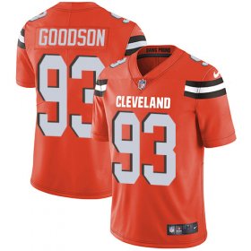 Wholesale Cheap Nike Browns #93 B.J. Goodson Orange Alternate Men\'s Stitched NFL Vapor Untouchable Limited Jersey