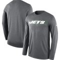 Wholesale Cheap New York Jets Nike Sideline Seismic Legend Long Sleeve T-Shirt Charcoal