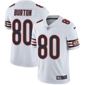 Wholesale Cheap Nike Bears #80 Trey Burton White Men\'s Stitched NFL Vapor Untouchable Limited Jersey