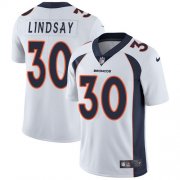 Wholesale Cheap Nike Broncos #30 Phillip Lindsay White Men's Stitched NFL Vapor Untouchable Limited Jersey