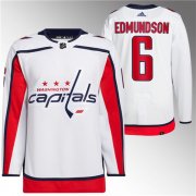 Wholesale Cheap Men's Washington Capitals #6 Joel Edmundson White Stitched Jersey