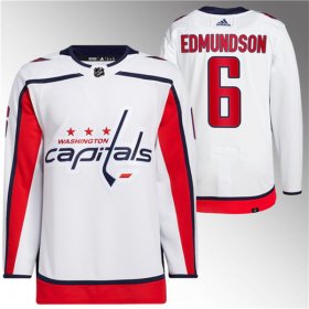 Wholesale Cheap Men\'s Washington Capitals #6 Joel Edmundson White Stitched Jersey