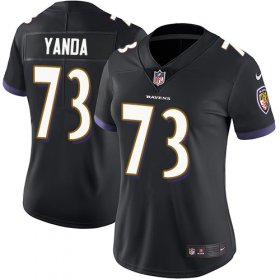 Wholesale Cheap Nike Ravens #73 Marshal Yanda Black Alternate Women\'s Stitched NFL Vapor Untouchable Limited Jersey