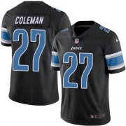 Wholesale Cheap Nike Lions #27 Justin Coleman Black Men's Stitched NFL Limited Rush Jersey