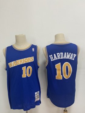 Wholesale Cheap Men\'s Golden State Warriors #10 Tim Hardaway Blue 1990-92 Hardwood Classics Mesh Jersey