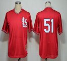 Wholesale Cheap Mitchell And Ness 1985 Cardinals #51 Willie McGee Red Stitched MLB Jersey