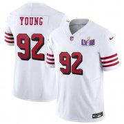 Cheap Men's San Francisco 49ers #92 Chase Young New White 2024 F.U.S.E. Super Bowl LVIII Patch Vapor Untouchable Limited Football Stitched Jersey