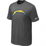 Wholesale Cheap Los Angeles Chargers Sideline Legend Authentic Logo Dri-FIT Nike NFL T-Shirt Crow Grey