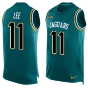 Wholesale Cheap Nike Jaguars #11 Marqise Lee Teal Green Alternate Men's Stitched NFL Limited Tank Top Jersey